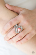 Load image into Gallery viewer, Paparazzi Pearl Princess - Orange Pearl - Silver Rhinestone Ring - $5 Jewelry With Ashley Swint
