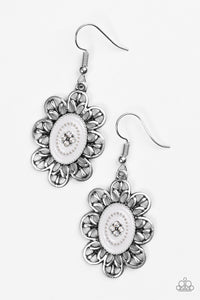 Paparazzi Posy Party - Silver - Earrings - $5 Jewelry With Ashley Swint