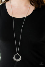 Load image into Gallery viewer, Paparazzi Prehistoric Drama - Silver - Textured Teardrop Pendant - Necklace &amp; Earrings - $5 Jewelry With Ashley Swint