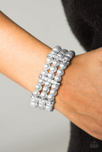 Load image into Gallery viewer, Paparazzi Put On Your GLAM Face - Silver Pearls - Bracelet - $5 Jewelry With Ashley Swint