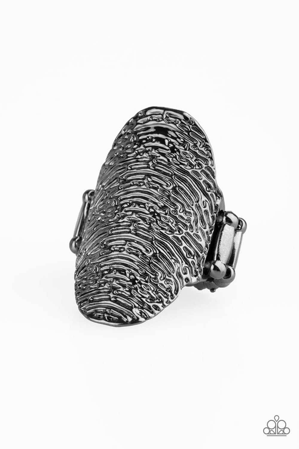 Paparazzi Record-Breaking Ripple - Black - Ring - $5 Jewelry With Ashley Swint