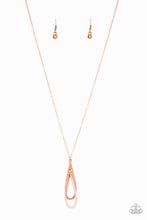 Load image into Gallery viewer, Paparazzi Step Into the Spotlight - Copper  - Necklace and matching Earrings - $5 Jewelry With Ashley Swint