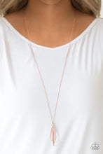Load image into Gallery viewer, Paparazzi Step Into the Spotlight - Copper  - Necklace and matching Earrings - $5 Jewelry With Ashley Swint
