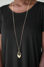 Load image into Gallery viewer, Paparazzi Swank Bank - Gold - Twisting Hammered Pendant - Necklace &amp; - $5 Jewelry With Ashley Swint