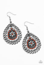 Load image into Gallery viewer, Paparazzi Sweet As Spring - Orange Beads - Silver Earrings - $5 Jewelry With Ashley Swint