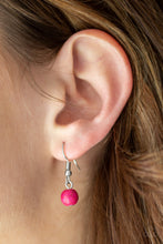 Load image into Gallery viewer, Paparazzi Welcome To Bedrock - Pink - Teardrop Stones - Double Bold Silver Chain Necklace - $5 Jewelry With Ashley Swint