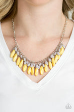 Load image into Gallery viewer, Paparazzi Bead Binge - Yellow Beads - Silver Chain Necklace &amp; Earrings - $5 Jewelry with Ashley Swint