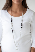 Load image into Gallery viewer, Paparazzi CACHE Me Out - Black - Lanyard - Necklace &amp; Earrings - $5 Jewelry with Ashley Swint