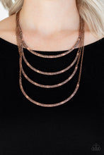 Load image into Gallery viewer, Paparazzi It Will Be Over MOON - Copper - Layered Necklace and matching Earrings - $5 Jewelry With Ashley Swint