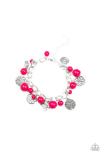 Load image into Gallery viewer, Paparazzi Lotus Lagoon - Pink Beads - Silver Flower Charms - Bracelet - $5 Jewelry With Ashley Swint