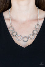 Load image into Gallery viewer, Paparazzi Modern Day Madonna - Silver Rhinestones - Necklace and matching Earrings - $5 Jewelry With Ashley Swint
