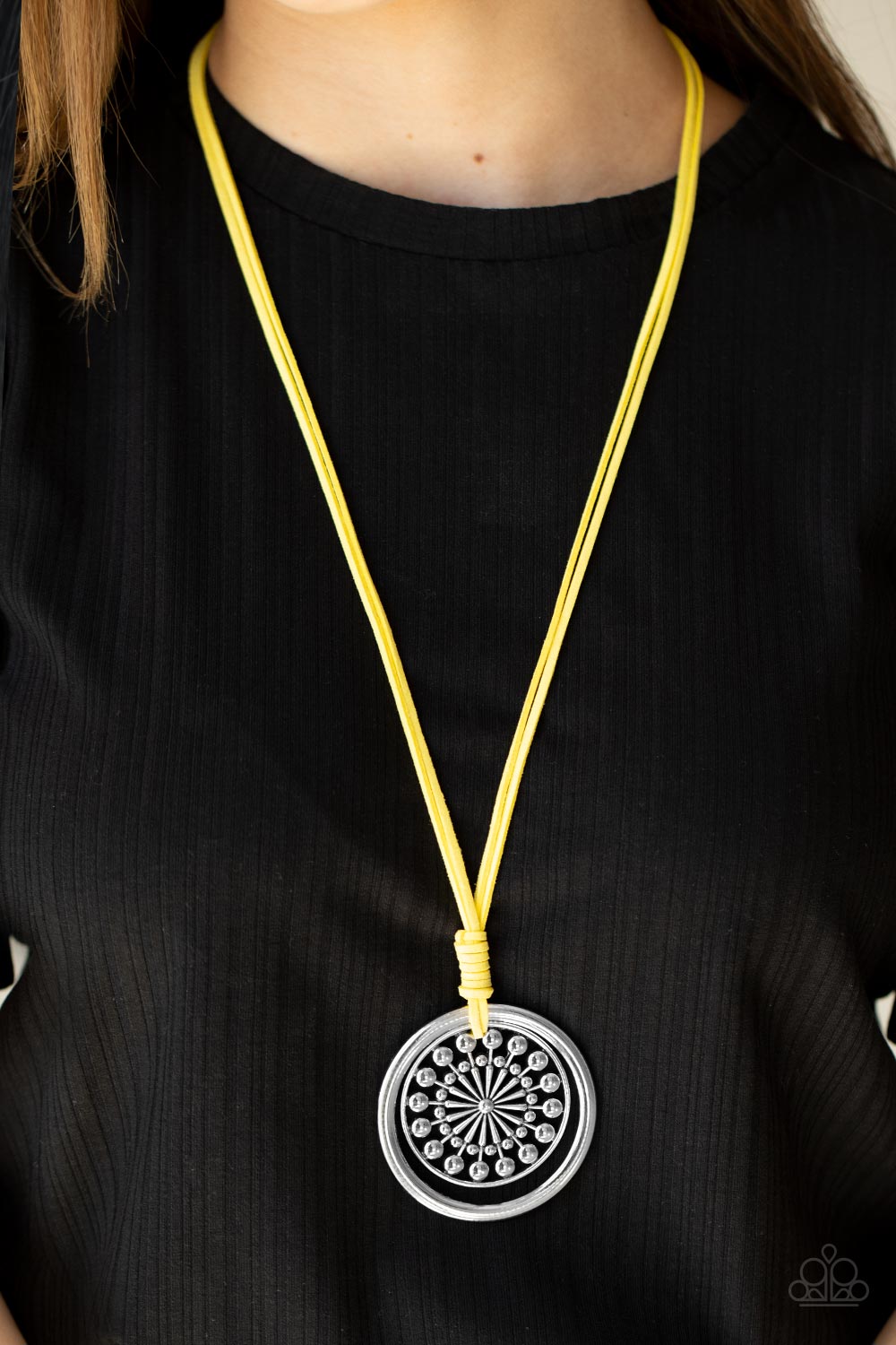 PRE-ORDER - Paparazzi One MANDALA Show - Yellow - Necklace & Earrings - $5 Jewelry with Ashley Swint