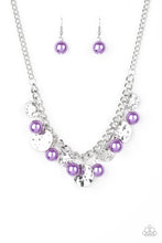 Load image into Gallery viewer, Paparazzi Seaside Sophistication - Purple - Silver Necklace and matching Earrings - $5 Jewelry With Ashley Swint