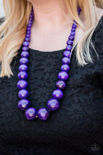 Load image into Gallery viewer, Paparazzi Effortlessly Everglades - Purple Wooden Beads - Necklace &amp; Earrings - $5 Jewelry with Ashley Swint
