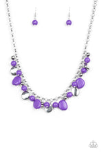 Load image into Gallery viewer, Paparazzi Flirtatiously Florida - Purple Beads - Bold Silver Chain - Necklace &amp; Earrings - $5 Jewelry With Ashley Swint