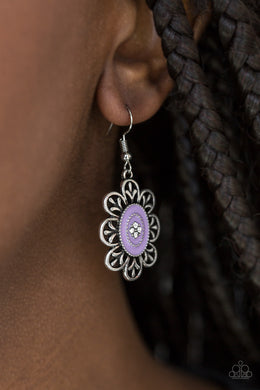 Paparazzi Posy Party - Purple Earrings - $5 Jewelry With Ashley Swint