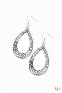 Paparazzi Royal Treatment - White Rhinestones - Earrings - $5 Jewelry With Ashley Swint