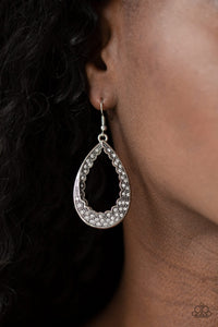 Paparazzi Royal Treatment - White Rhinestones - Earrings - $5 Jewelry With Ashley Swint