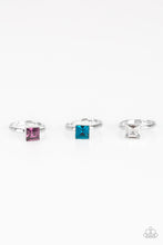 Load image into Gallery viewer, Paparazzi Starlet Shimmer Rings - 10 - Emerald Rhinestones - Pink, Blue, White &amp; Black - $5 Jewelry With Ashley Swint