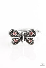 Load image into Gallery viewer, Paparazzi Starlet Shimmer Rings - 10 - Butterfly with Green, Blue, White and Pink Rhinestones - $5 Jewelry With Ashley Swint