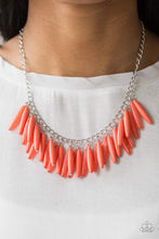 Load image into Gallery viewer, Paparazzi Full Of Flavor - Orange / Coral Beads - Silver Necklace and matching Earrings - $5 Jewelry With Ashley Swint