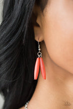 Load image into Gallery viewer, Paparazzi Full Of Flavor - Orange / Coral Beads - Silver Necklace and matching Earrings - $5 Jewelry With Ashley Swint