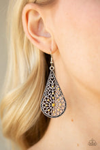 Load image into Gallery viewer, Paparazzi Mandala Makeover - Yellow Beads - Silver Filigree Earrings - $5 Jewelry With Ashley Swint