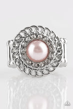 Load image into Gallery viewer, Paparazzi Big City Attitude - Pink - Silver Chain - White Rhinestones - Ring - $5 Jewelry With Ashley Swint