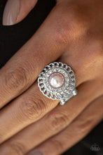 Load image into Gallery viewer, Paparazzi Big City Attitude - Pink - Silver Chain - White Rhinestones - Ring - $5 Jewelry With Ashley Swint