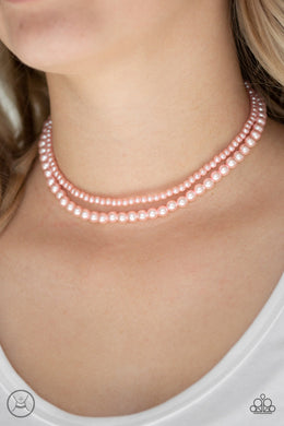 Paparazzi Ladies Choice - Pink Pearls - Necklace & Earrings - $5 Jewelry With Ashley Swint