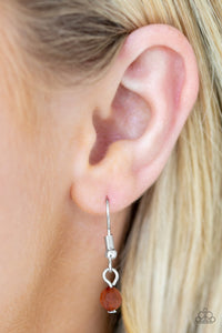Paparazzi Malibu Mixer - Brown - Necklace and matching Earrings - $5 Jewelry With Ashley Swint