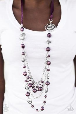paparazzi All The Trimmings - Purple necklace - $5 Jewelry with Ashley Swint