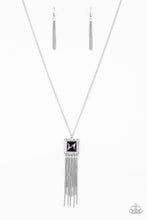 Load image into Gallery viewer, Paparazzi Shimmer Sensei - Purple Gem - Silver Chain Necklace &amp; Earrings - $5 Jewelry With Ashley Swint