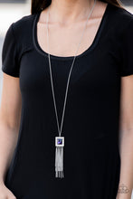 Load image into Gallery viewer, Paparazzi Shimmer Sensei - Purple Gem - Silver Chain Necklace &amp; Earrings - $5 Jewelry With Ashley Swint