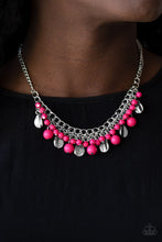 Load image into Gallery viewer, Paparazzi Summer Showdown - Pink - Silver Necklace &amp; Earrings - $5 Jewelry with Ashley Swint