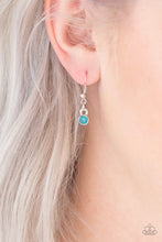 Load image into Gallery viewer, Paparazzi The Glow Show - Blue Gem - Silver Necklace &amp; Earrings - $5 Jewelry With Ashley Swint