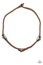 Load image into Gallery viewer, Paparazzi Vitality - Brown - Wooden Accents - Sliding Knot - Urban Necklace - $5 Jewelry With Ashley Swint