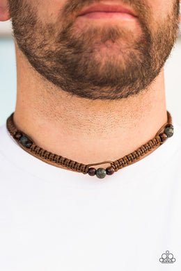 Paparazzi Vitality - Brown - Wooden Accents - Sliding Knot - Urban Necklace - $5 Jewelry With Ashley Swint
