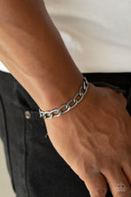 Load image into Gallery viewer, Paparazzi Goalpost - Black - Gunmetal Beveled Cable Chain Bracelet - Men&#39;s Collection - $5 Jewelry With Ashley Swint