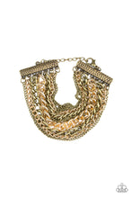 Load image into Gallery viewer, Paparazzi Metallic Horizon - Brass - Gold Chains - Hammered Brass Fittings - Bracelet - $5 Jewelry with Ashley Swint