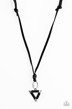 Load image into Gallery viewer, Paparazzi Canyon Conqueror - Black - Triangular Pendant - Urban Necklace - $5 Jewelry With Ashley Swint