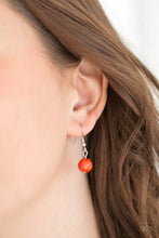 Load image into Gallery viewer, Paparazzi Count To ZEN - Orange Beads - Silver Chain Necklace and matching Earrings - $5 Jewelry with Ashley Swint