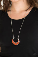 Load image into Gallery viewer, Paparazzi Count To ZEN - Orange Beads - Silver Chain Necklace and matching Earrings - $5 Jewelry with Ashley Swint