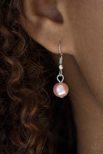 Load image into Gallery viewer, Paparazzi Elegant Ensemble - Orange - Coral Pearly Beads - Silver Chain Necklace &amp; Earrings - $5 Jewelry With Ashley Swint