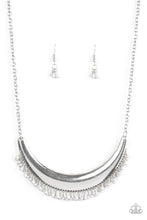 Load image into Gallery viewer, Paparazzi Fringe Out - Silver - Seed Beads - Necklace and matching Earrings - $5 Jewelry With Ashley Swint