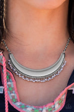 Load image into Gallery viewer, Paparazzi Fringe Out - Silver - Seed Beads - Necklace and matching Earrings - $5 Jewelry With Ashley Swint
