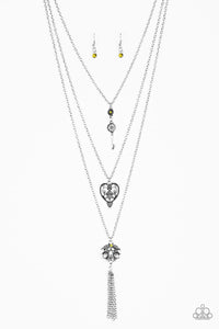 Paparazzi Love Opens All Doors - Green - Necklace and matching Earrings - $5 Jewelry With Ashley Swint