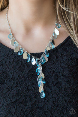 Paparazzi Sailboat Sunsets - Blue - Silver Necklace & Earrings - $5 Jewelry With Ashley Swint