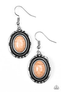 Paparazzi Shifting Sands - Brown Stone - Silver Earrings - $5 Jewelry With Ashley Swint