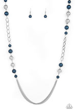 Load image into Gallery viewer, Paparazzi Uptown Talker - Blue Pearls - Necklace &amp; Earrings - $5 Jewelry with Ashley Swint